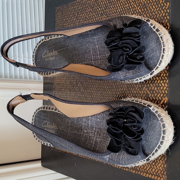 Clarks Artisan Petrina Bianca Espadrille Wedge - Picture 3 of 12